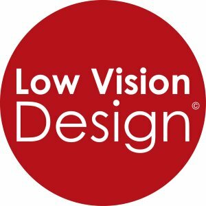 Low Vision Design Label.